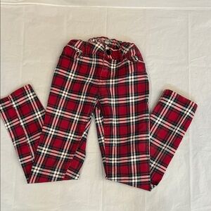 Plaid Red Kids Casual Bottoms
